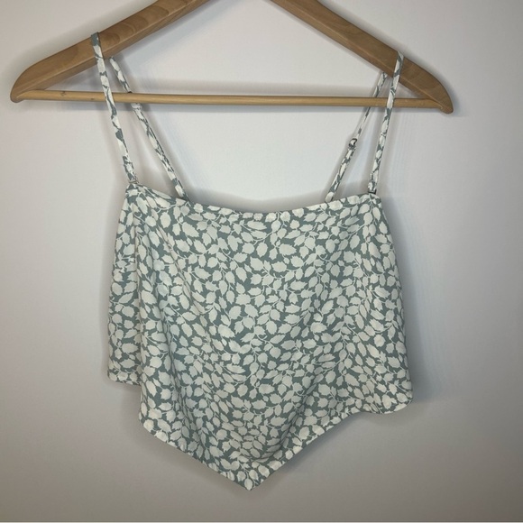 Abercrombie & Fitch Tops - Abercrombie & Fitch Scarf Cami Top, S, Blue-Green Floral Print, Removable Straps